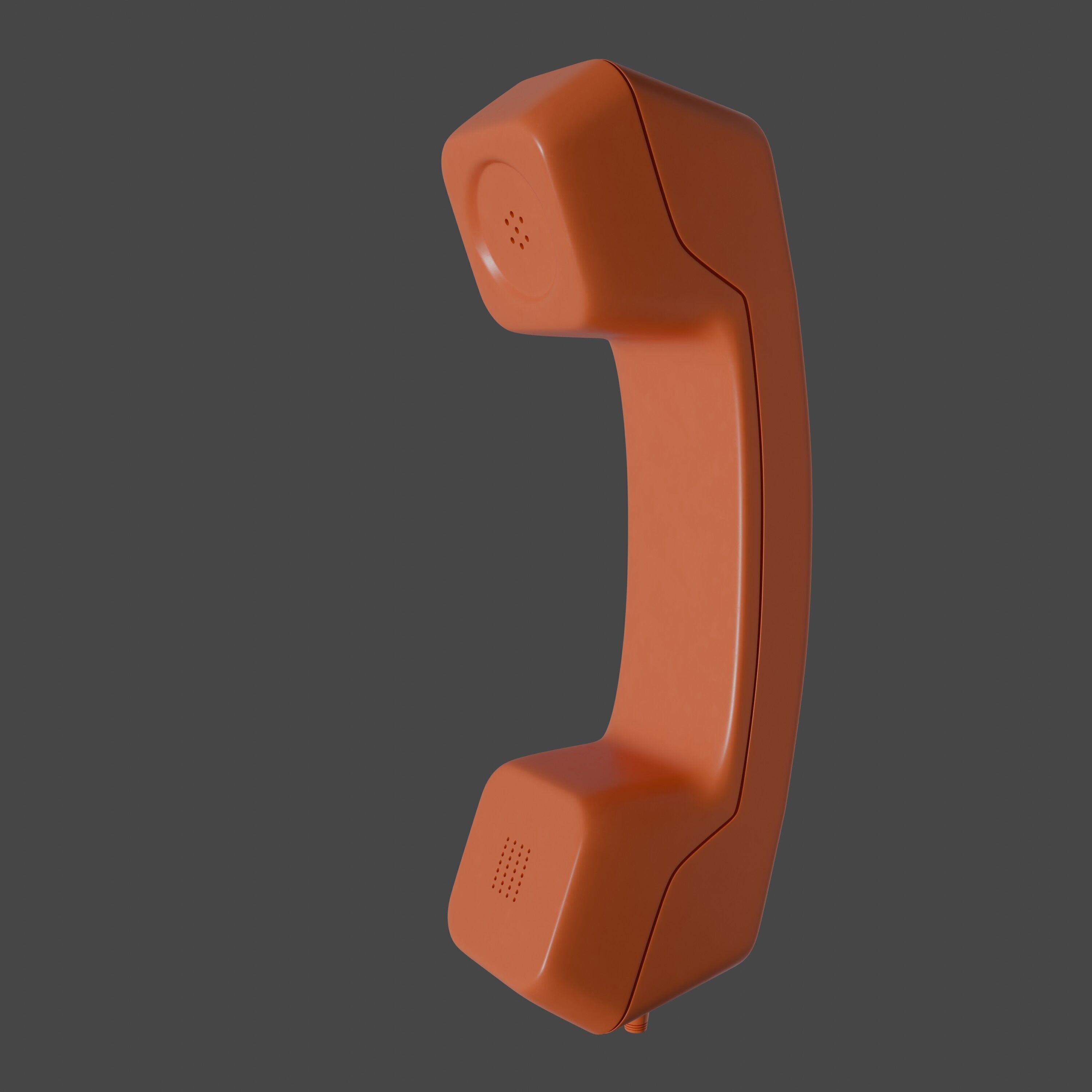 Retro Telephone Receiver 3D model_4