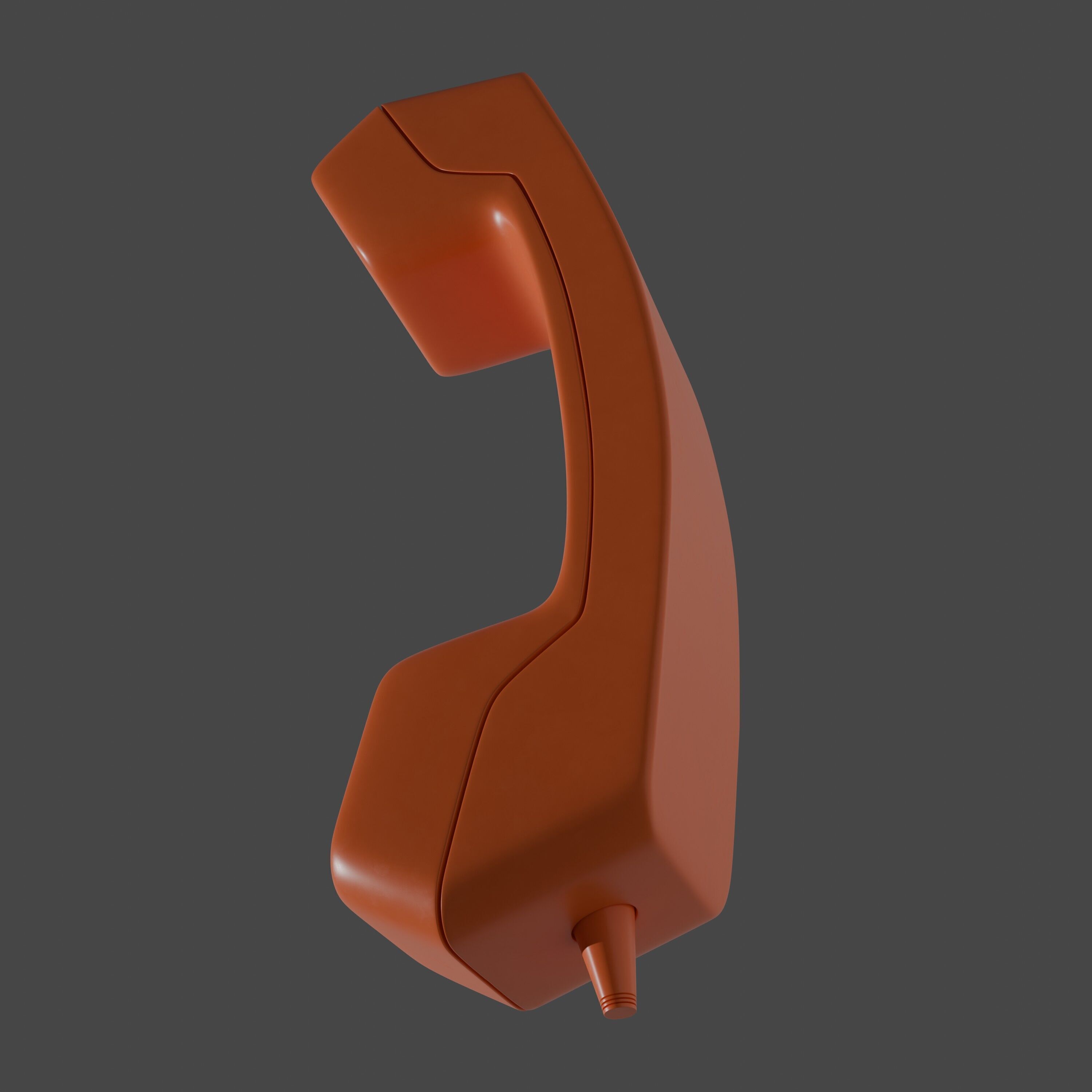 Retro Telephone Receiver 3D model_6