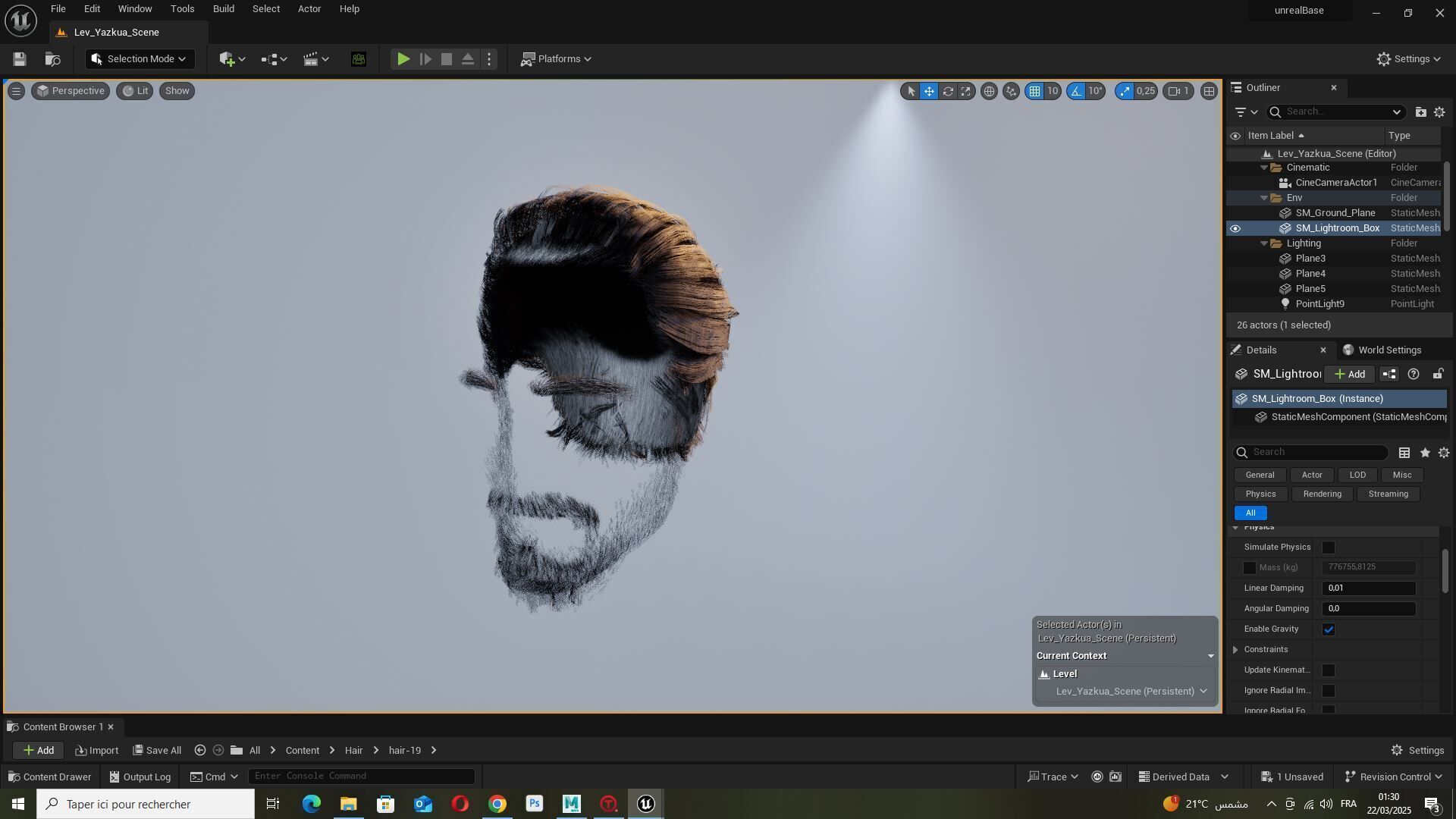Sleek Man Bun with Trimmed Beard -Game-Ready Asset Low-poly 3D model_15
