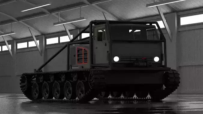 tank truck Low-poly 3D model