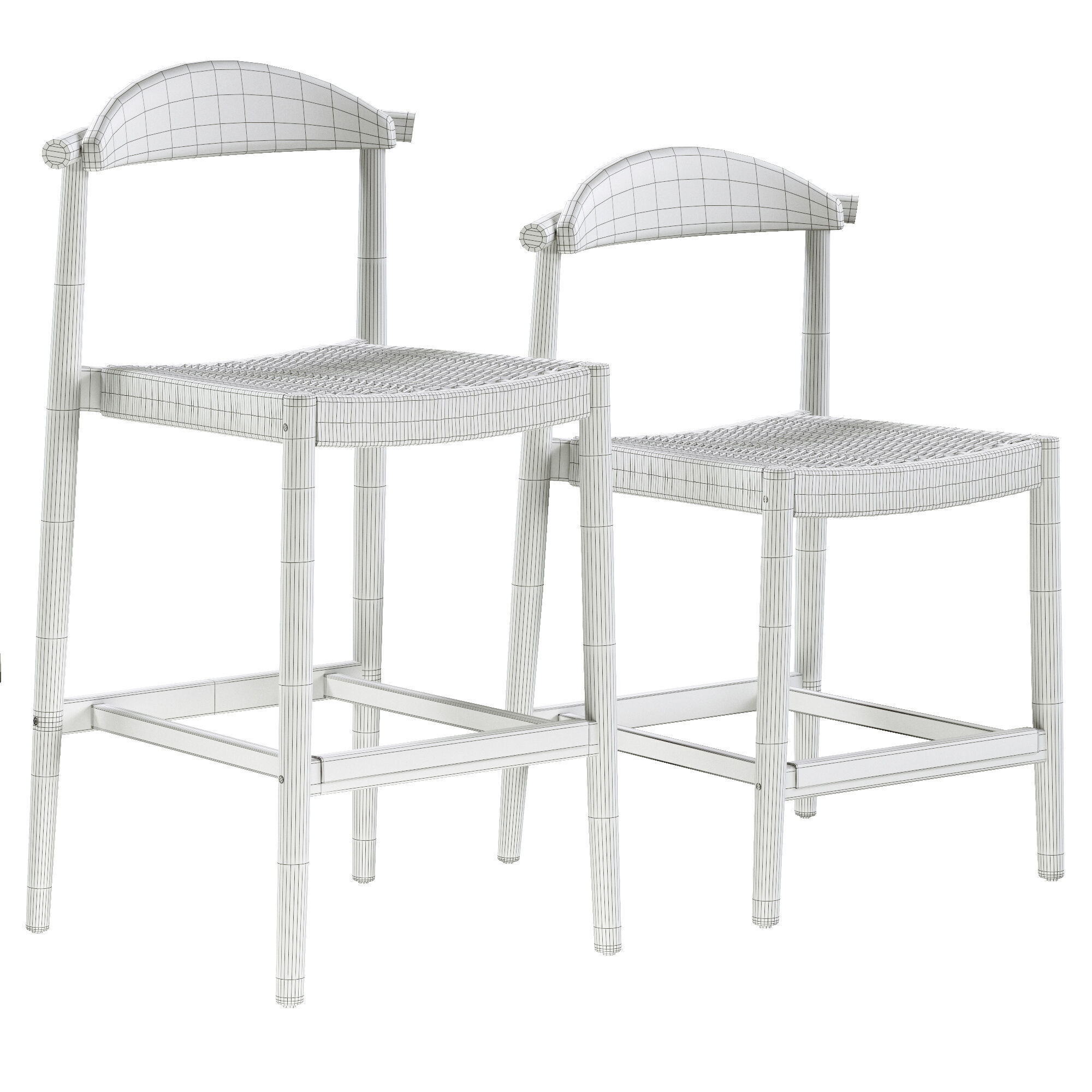 Nina bar chair 3D model_6