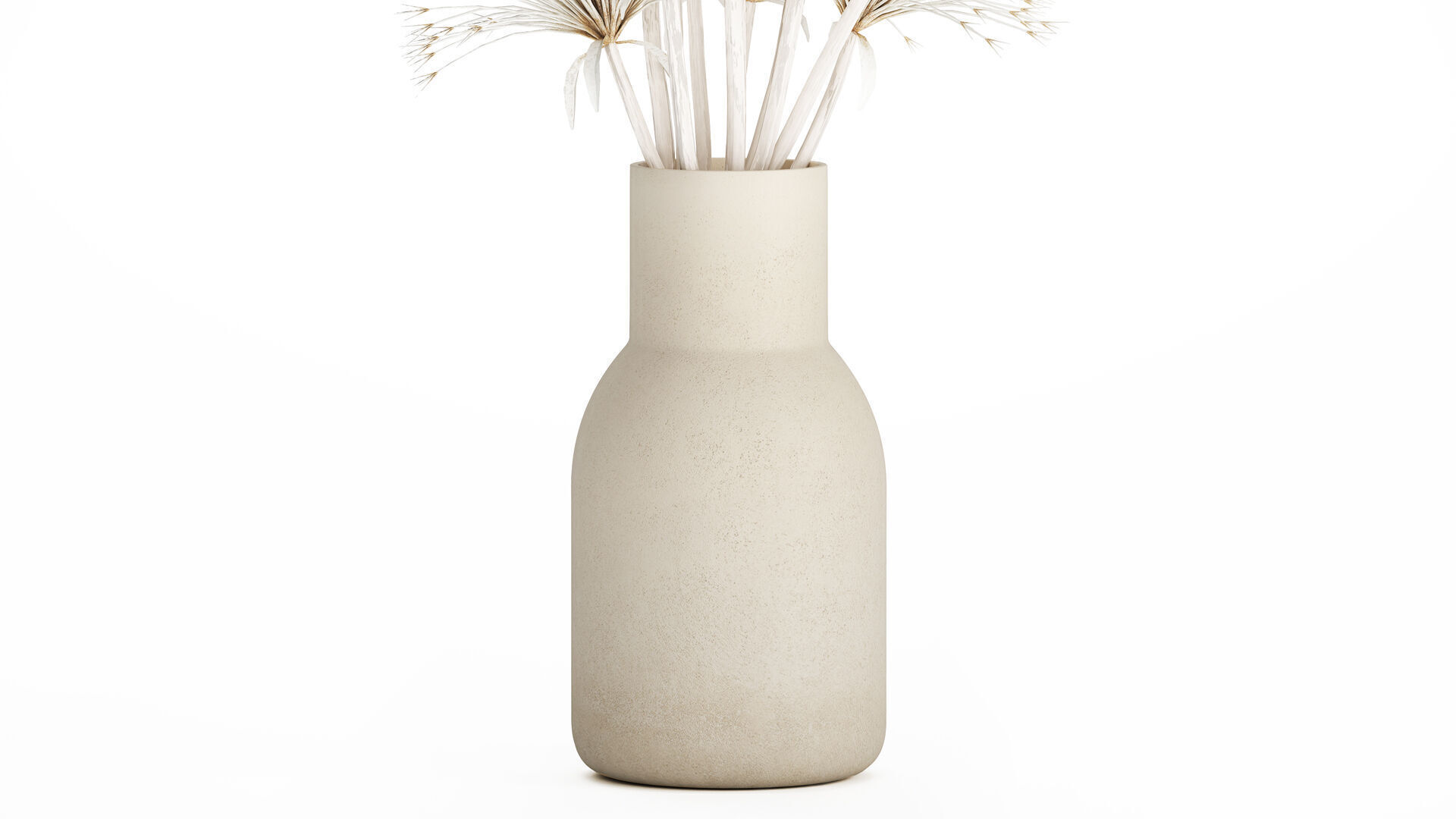 Bouquet Dried Flowers White Branches Hogweed Vase 553 3D model_2