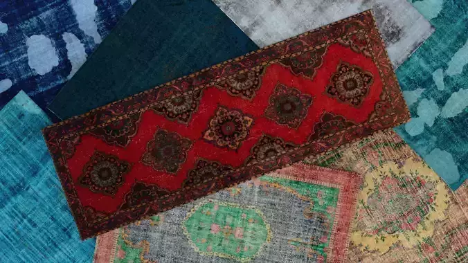 Carpets vintage turkish vol 09 3D model