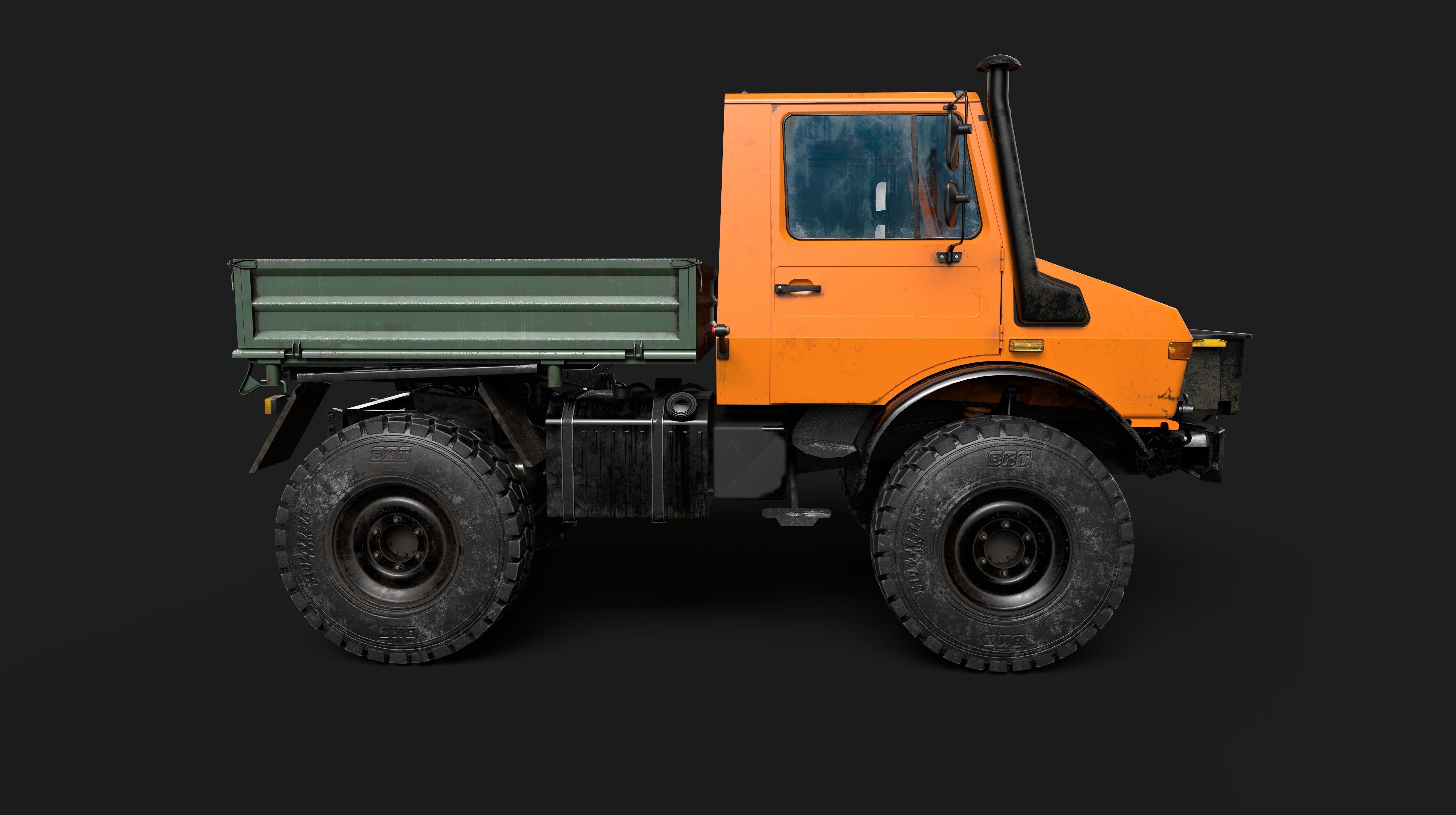 Unimog U1650 Low-poly 3D model_3