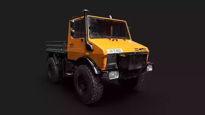 Unimog U1650 Low-poly 3D model