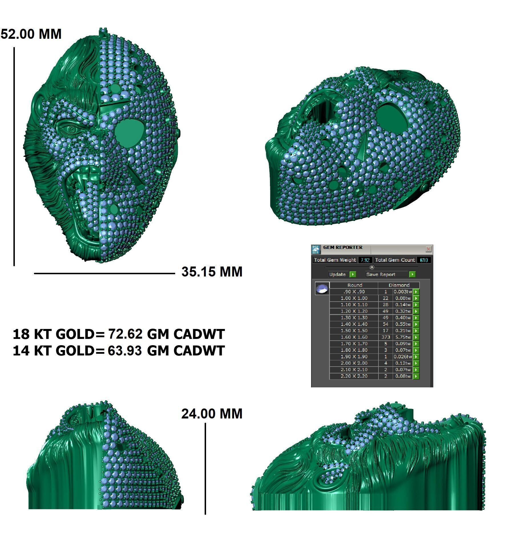 Dripping Graffiti Style Pendant 3D print model_2
