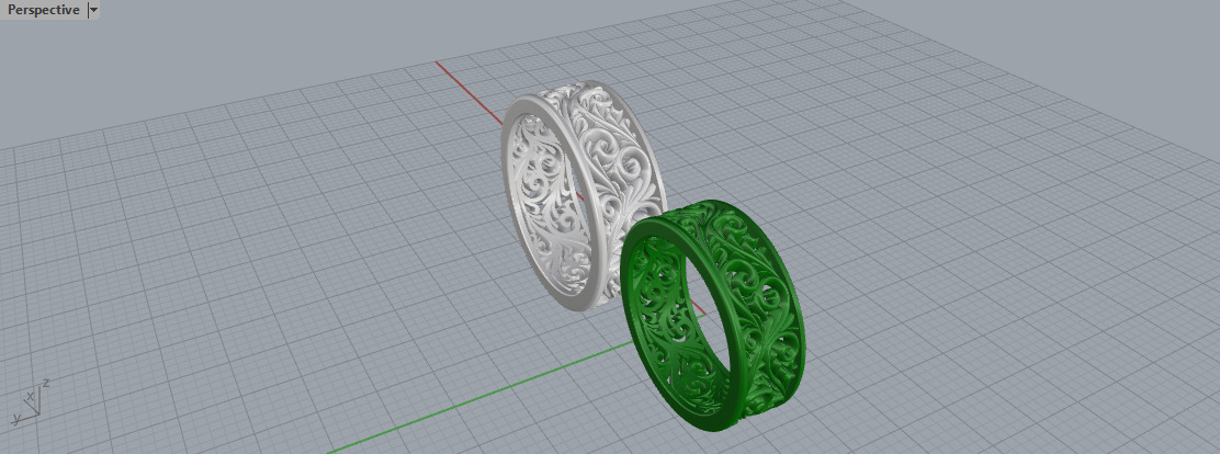 wedding rings  3D print model_7