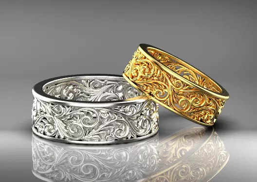 wedding rings  3D print model_0