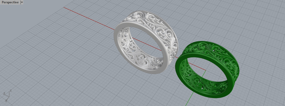 wedding rings  3D print model_6