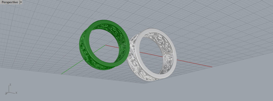 wedding rings  3D print model_9