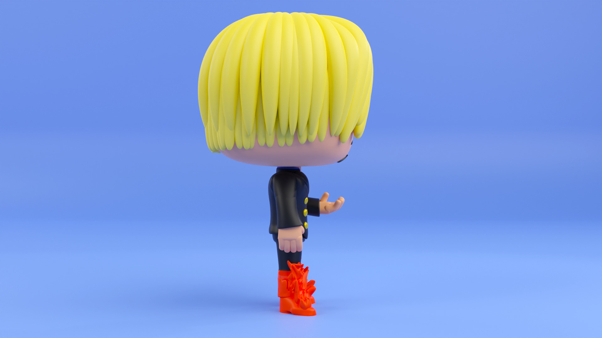  Sanji funko pop from the anime one piece  3D print model_11