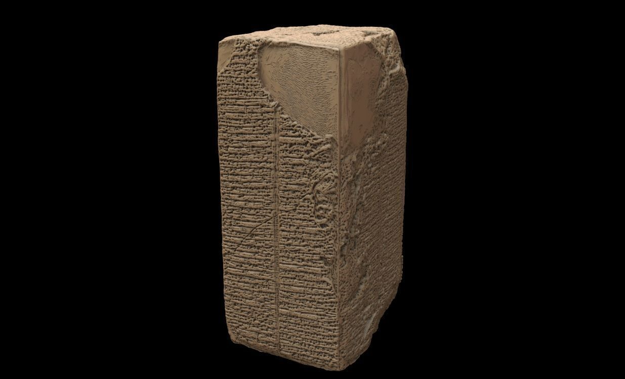 Sumerian King list 3D print model_25