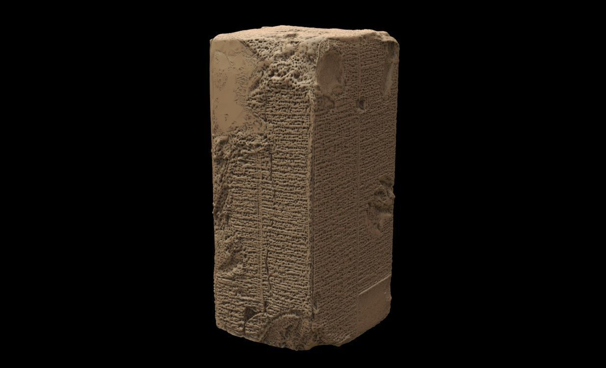 Sumerian King list 3D print model_9