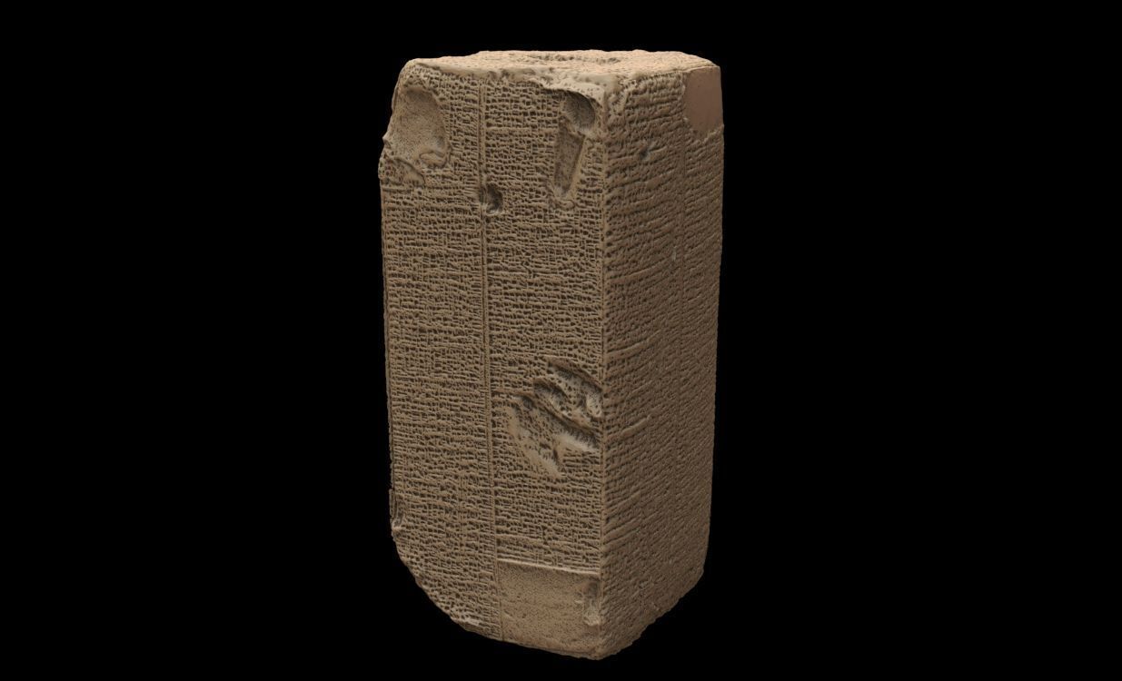 Sumerian King list 3D print model_15