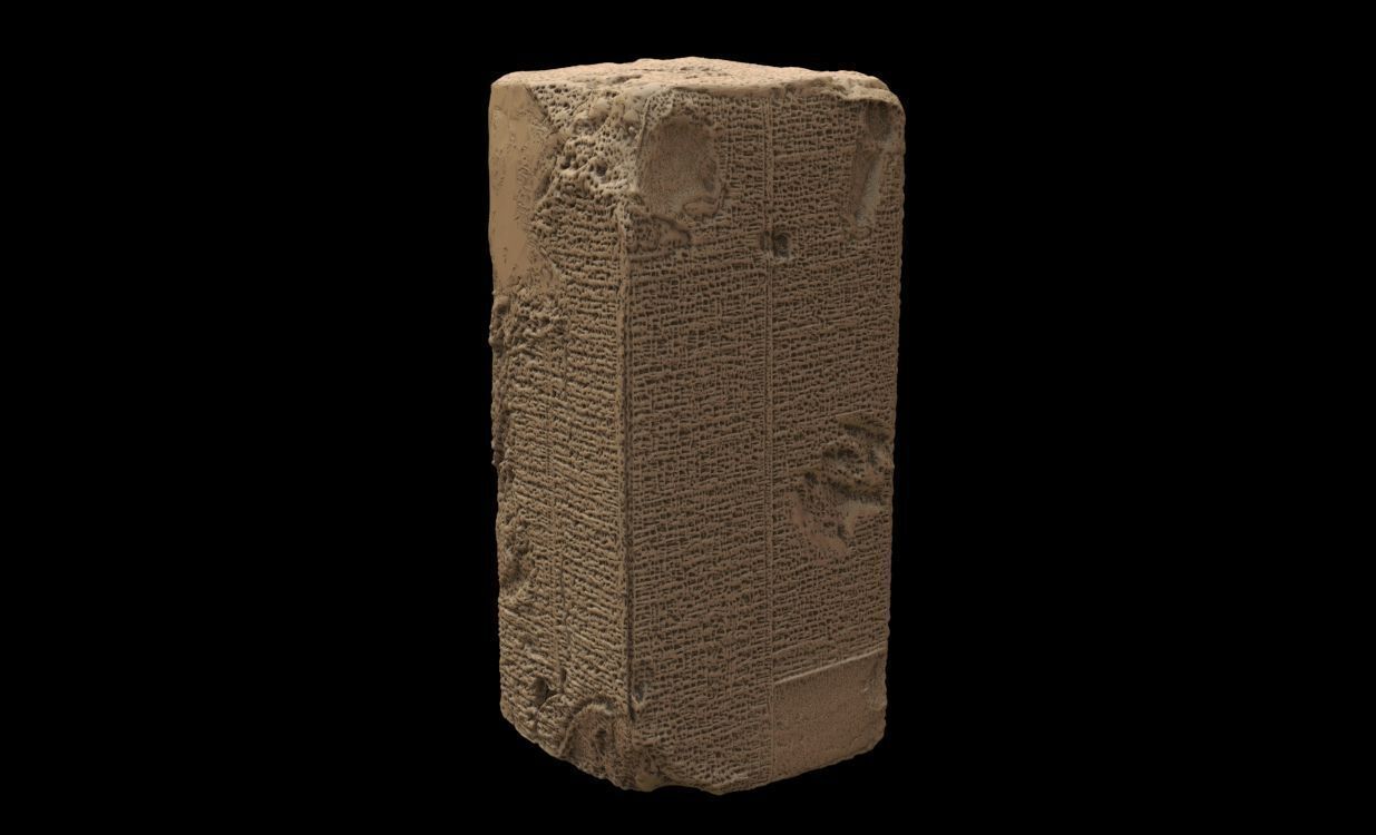 Sumerian King list 3D print model_10