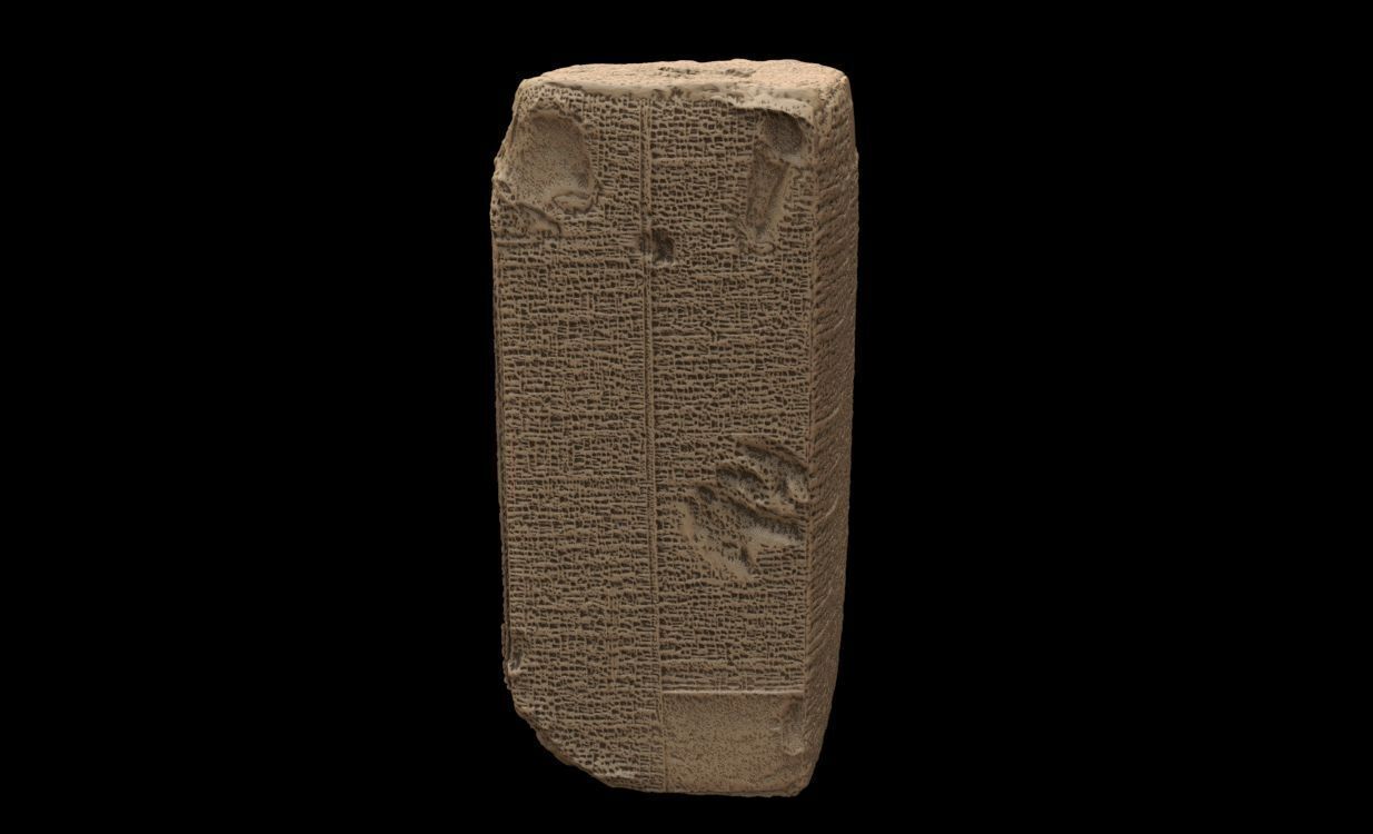 Sumerian King list 3D print model_13