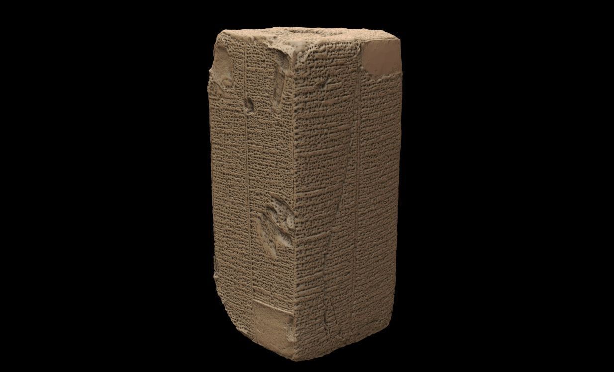 Sumerian King list 3D print model_3