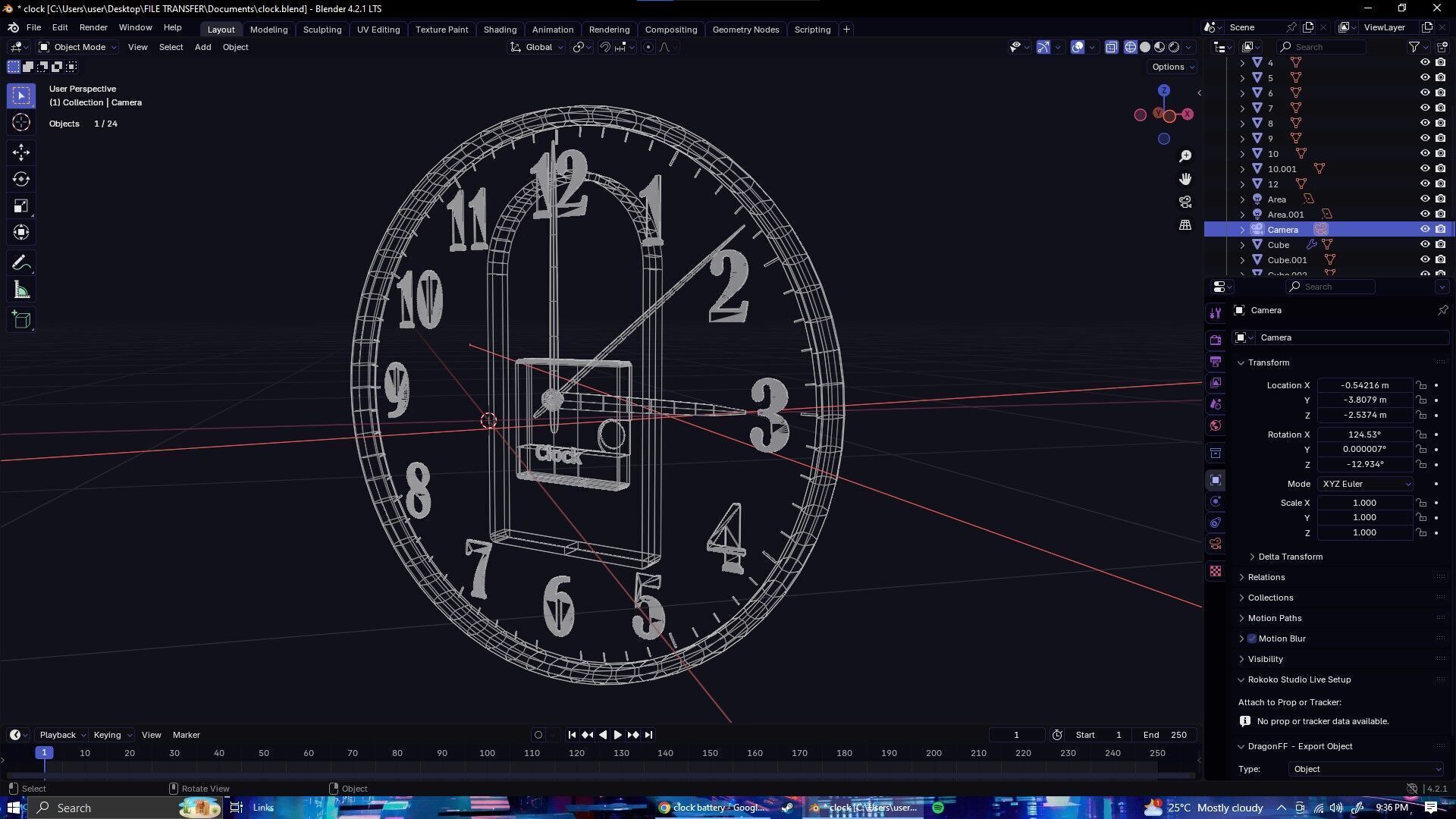 wall clock Free 3D model_4