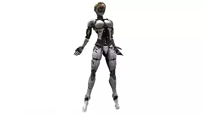 Cyber Tactical Female Soldier - T-Pose