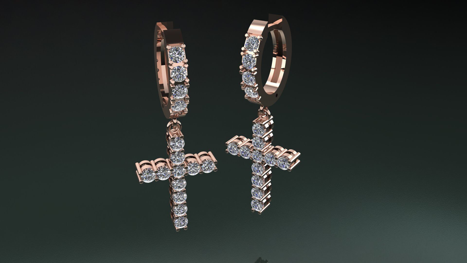 CROSS EARRING 3D PRINTING MODEL 3D print model_10