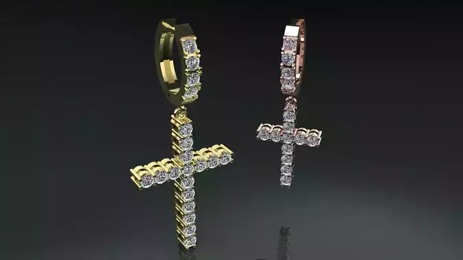 CROSS EARRING 3D PRINTING MODEL