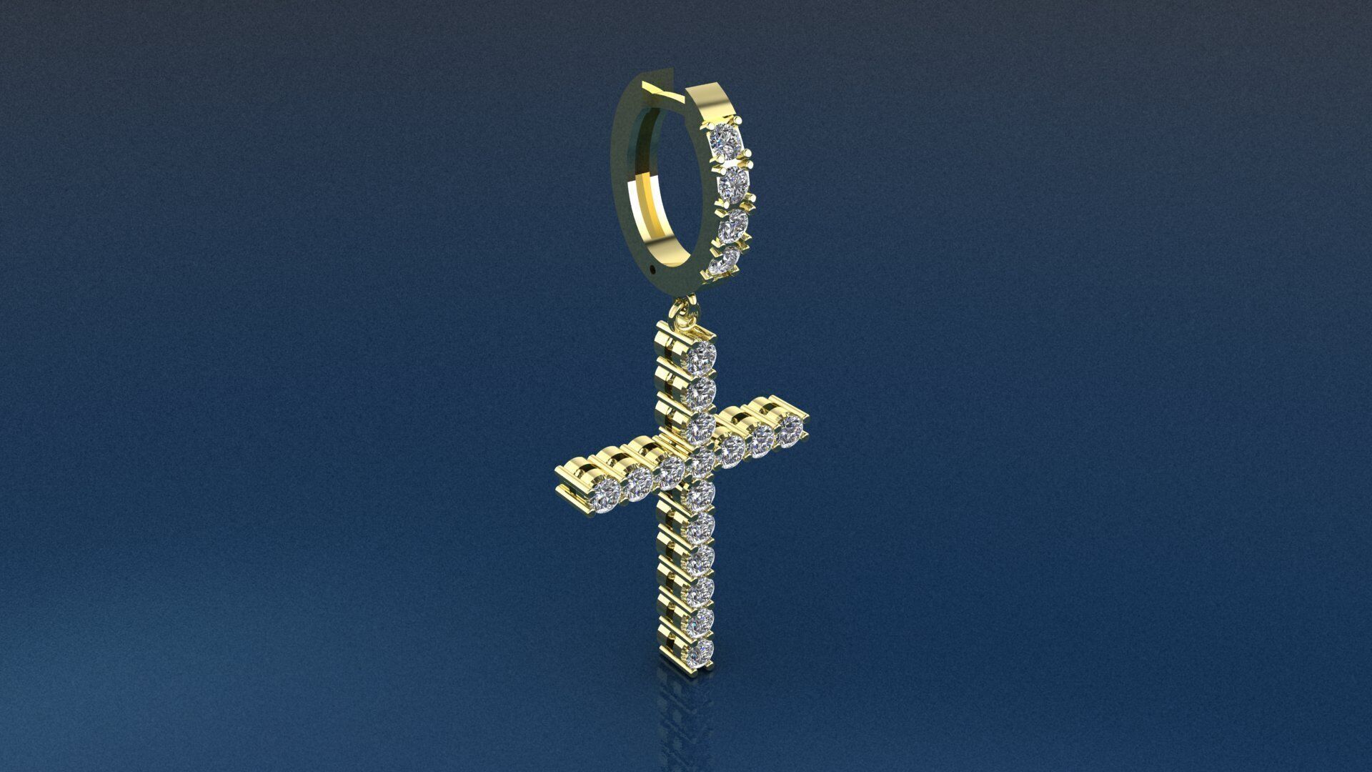CROSS EARRING 3D PRINTING MODEL 3D print model_8