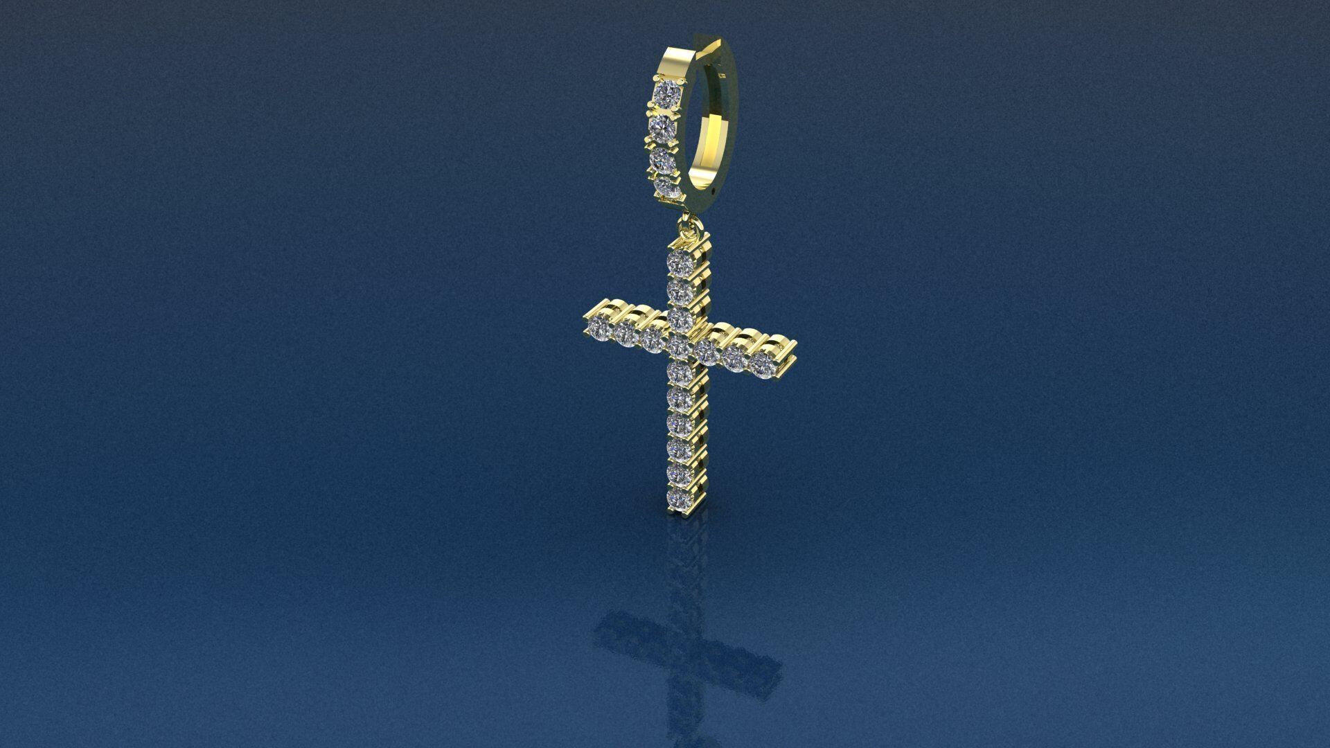 CROSS EARRING 3D PRINTING MODEL 3D print model_7