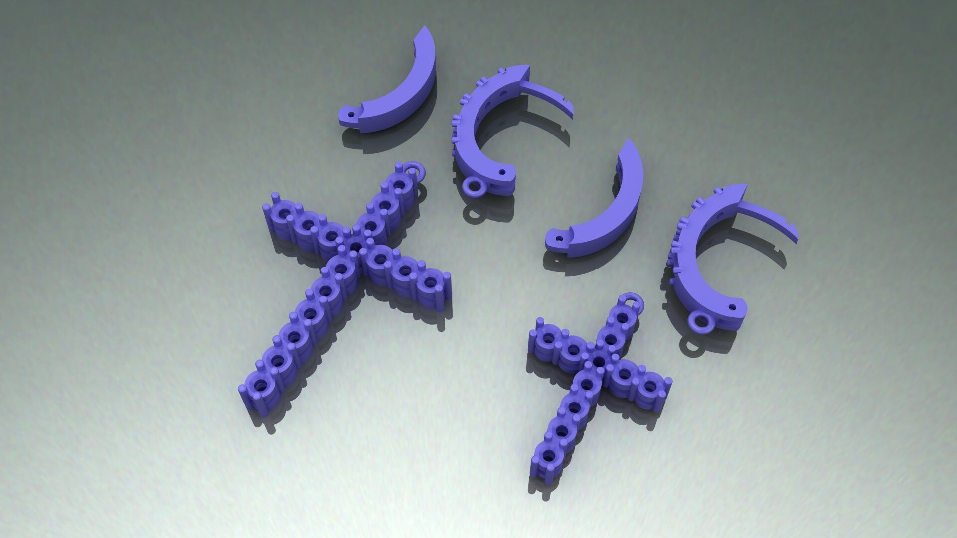 CROSS EARRING 3D PRINTING MODEL 3D print model_3