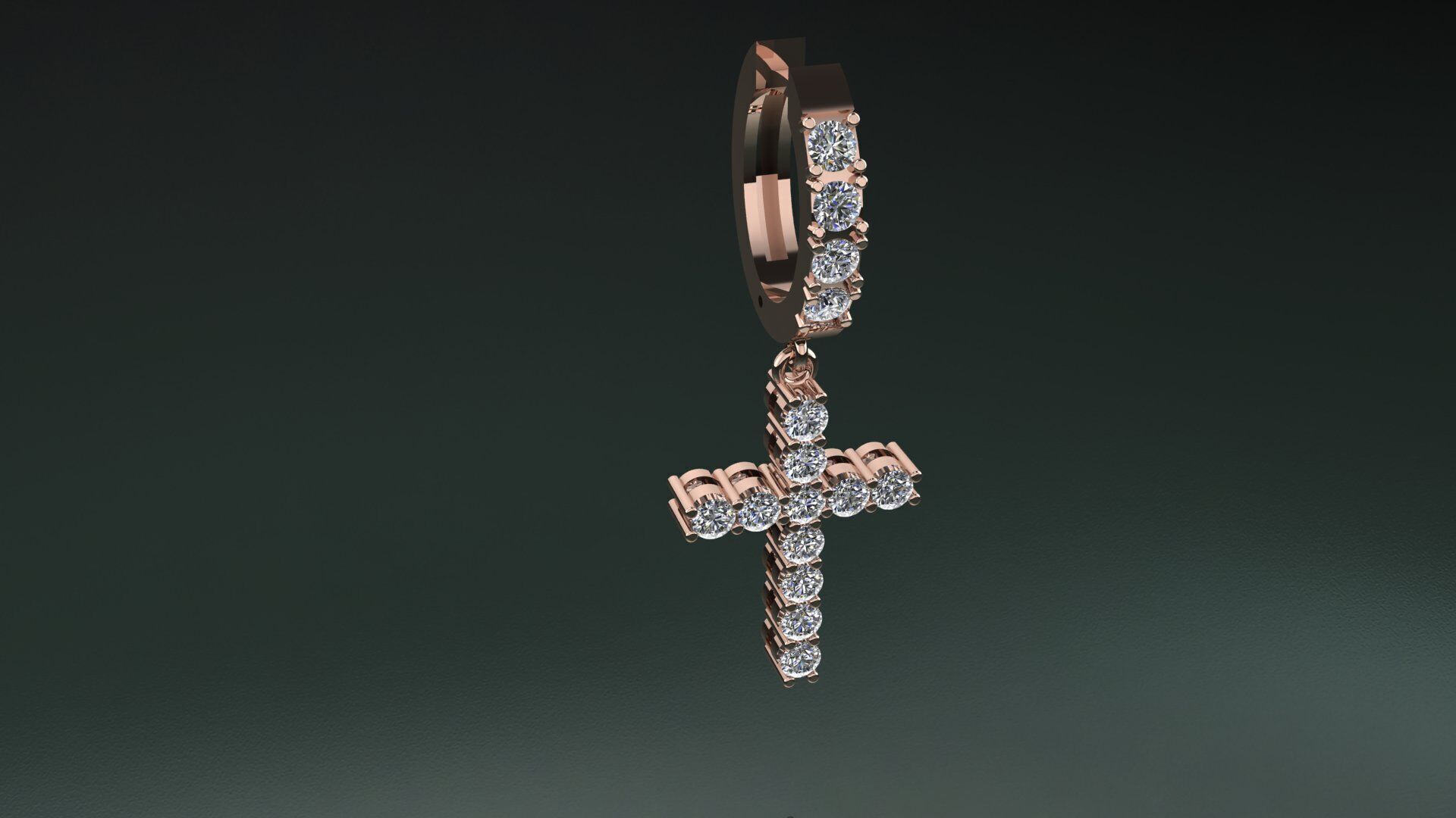 CROSS EARRING 3D PRINTING MODEL 3D print model_9