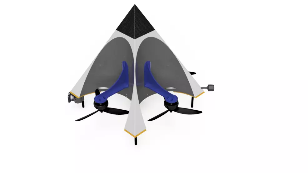 Pyramid Quadcopter Drone 3D print model