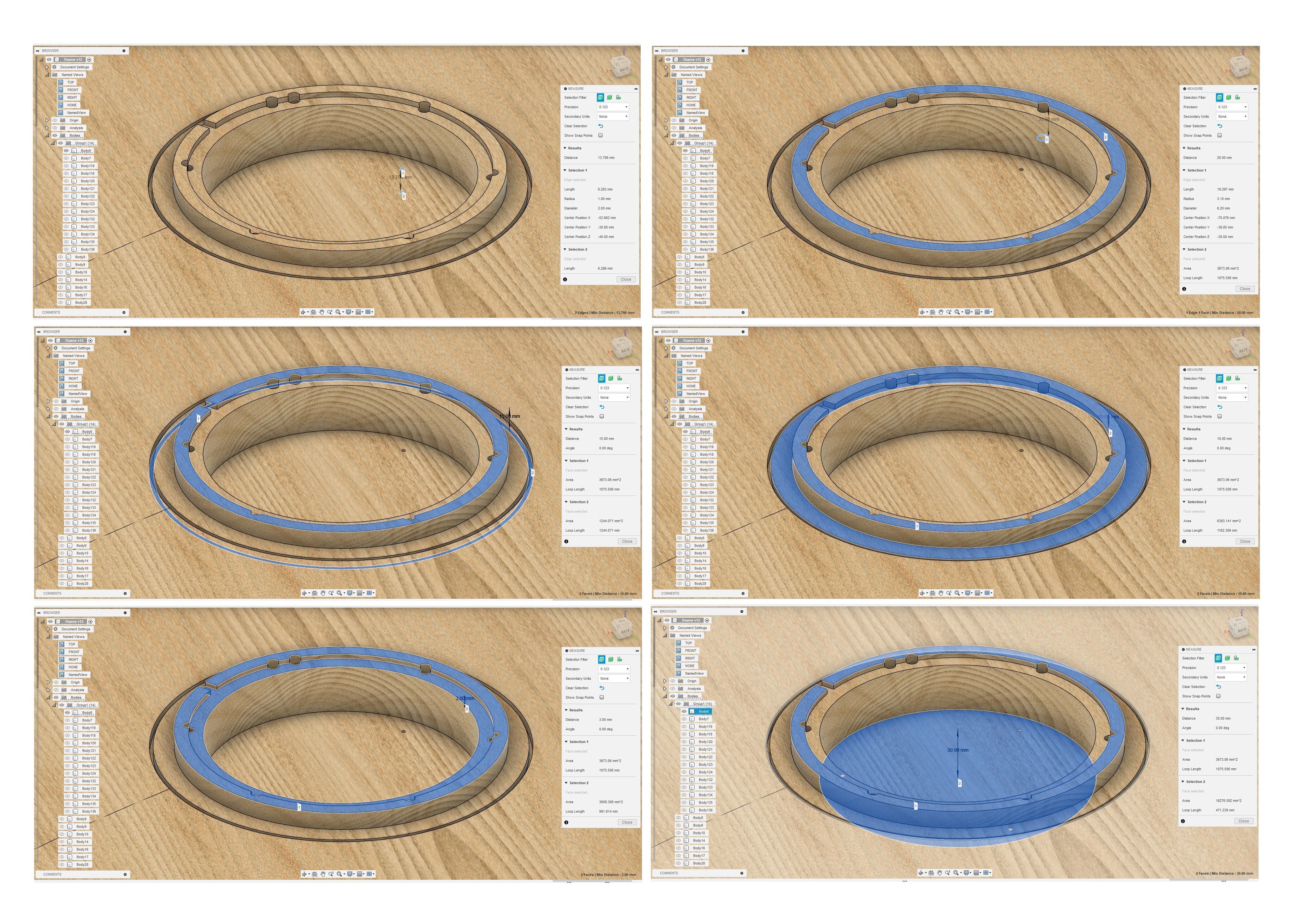 Wooden Dual Disk Pendant Light 3D Model for CNC 3D Printing 3D print model_3