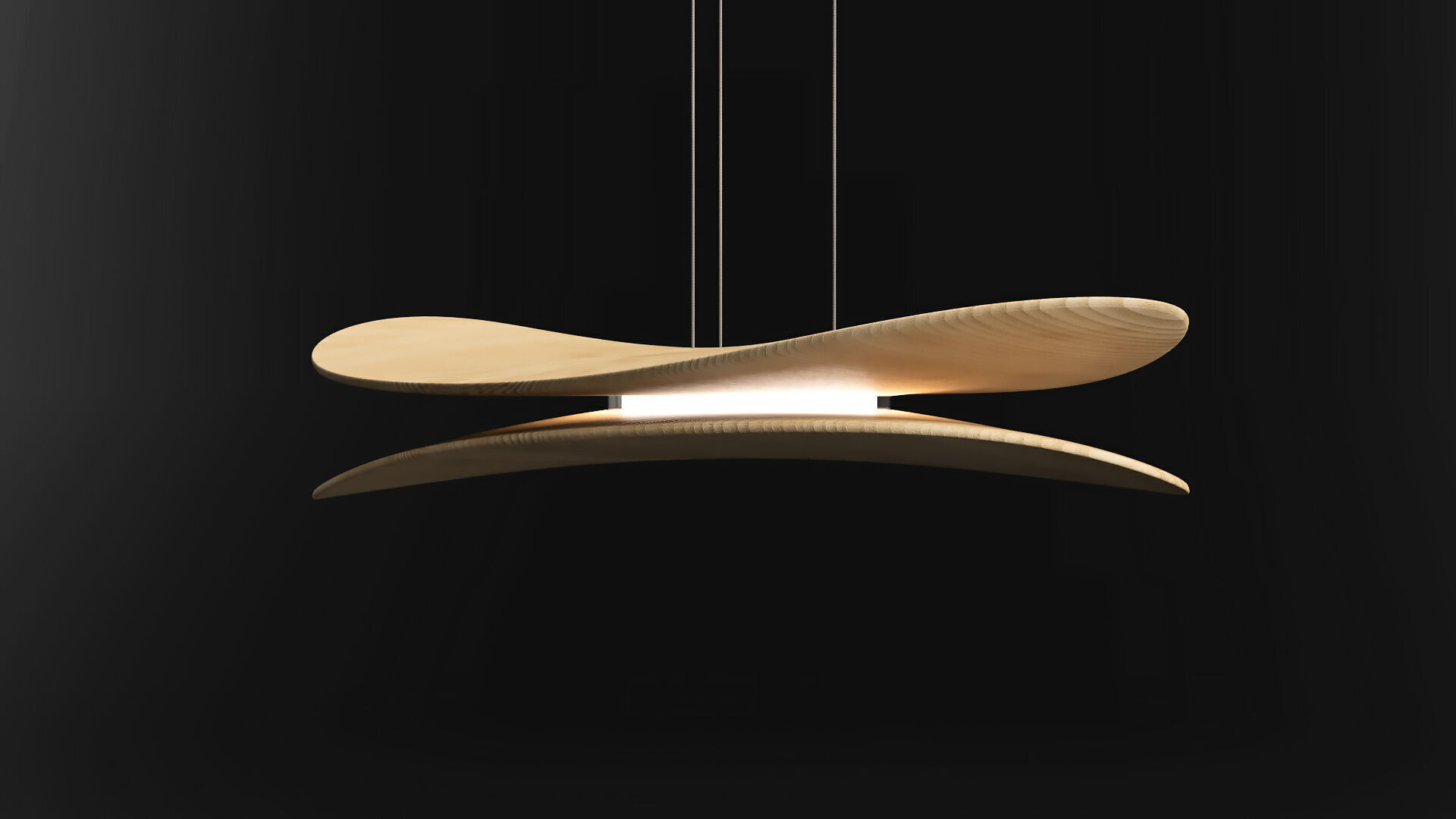 Wooden Dual Disk Pendant Light 3D Model for CNC 3D Printing 3D print model_7