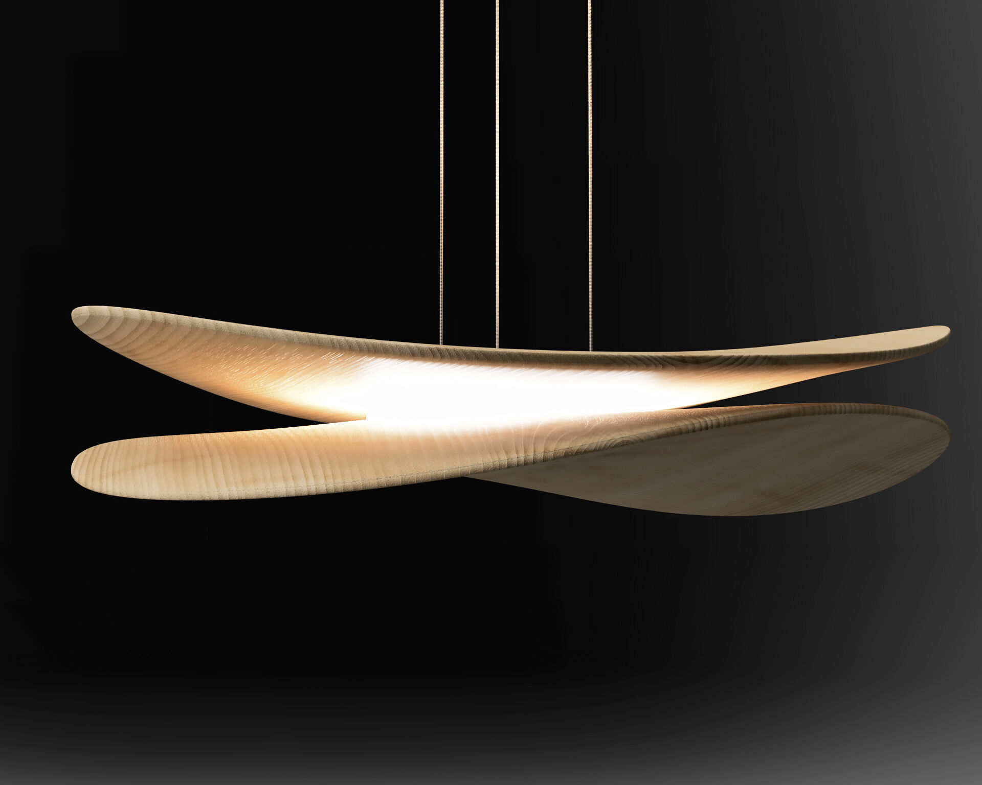 Wooden Dual Disk Pendant Light 3D Model for CNC 3D Printing 3D print model_5