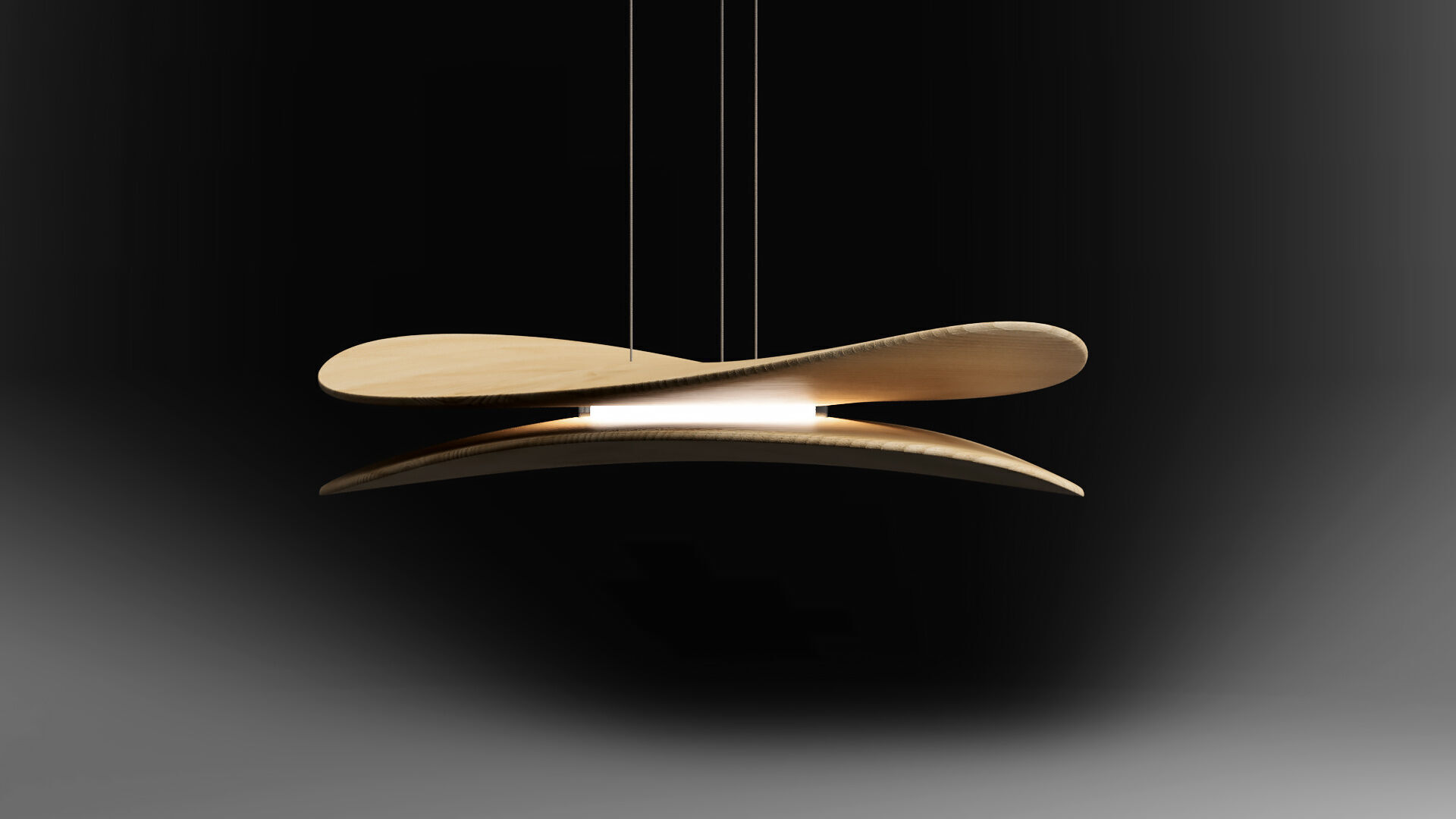 Wooden Dual Disk Pendant Light 3D Model for CNC 3D Printing 3D print model_9