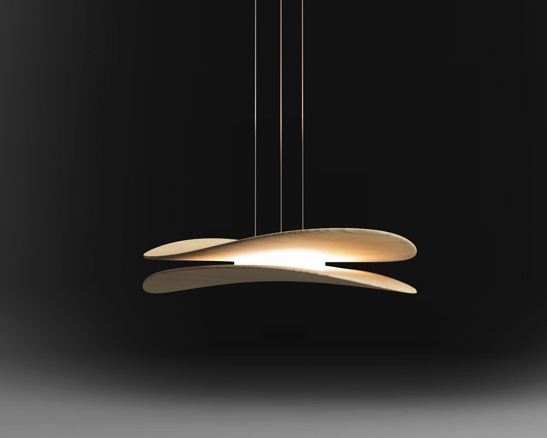 Wooden Dual Disk Pendant Light 3D Model for CNC 3D Printing 3D print model_6