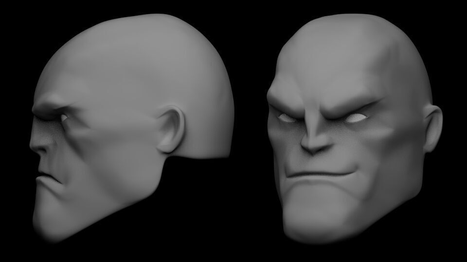 MAULER TWINS HEAD SCULPT 3D print model_1