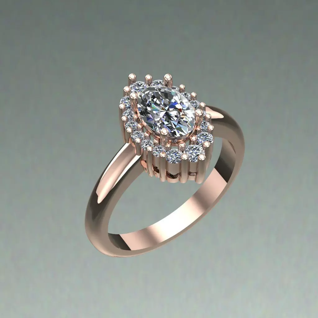 Diamond Wedding Ring for womans  3D print model 3D print model_0