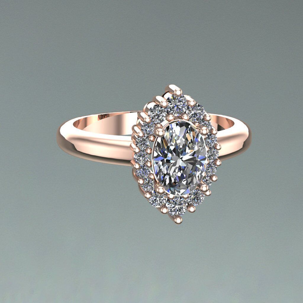 Diamond Wedding Ring for womans  3D print model 3D print model_1