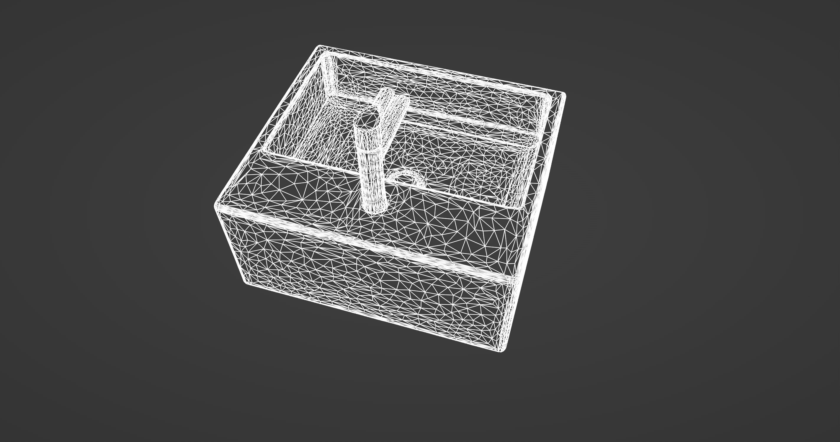 Modern Wall-Mounted Rectangular Sink with Chrome Faucet 3D model_3