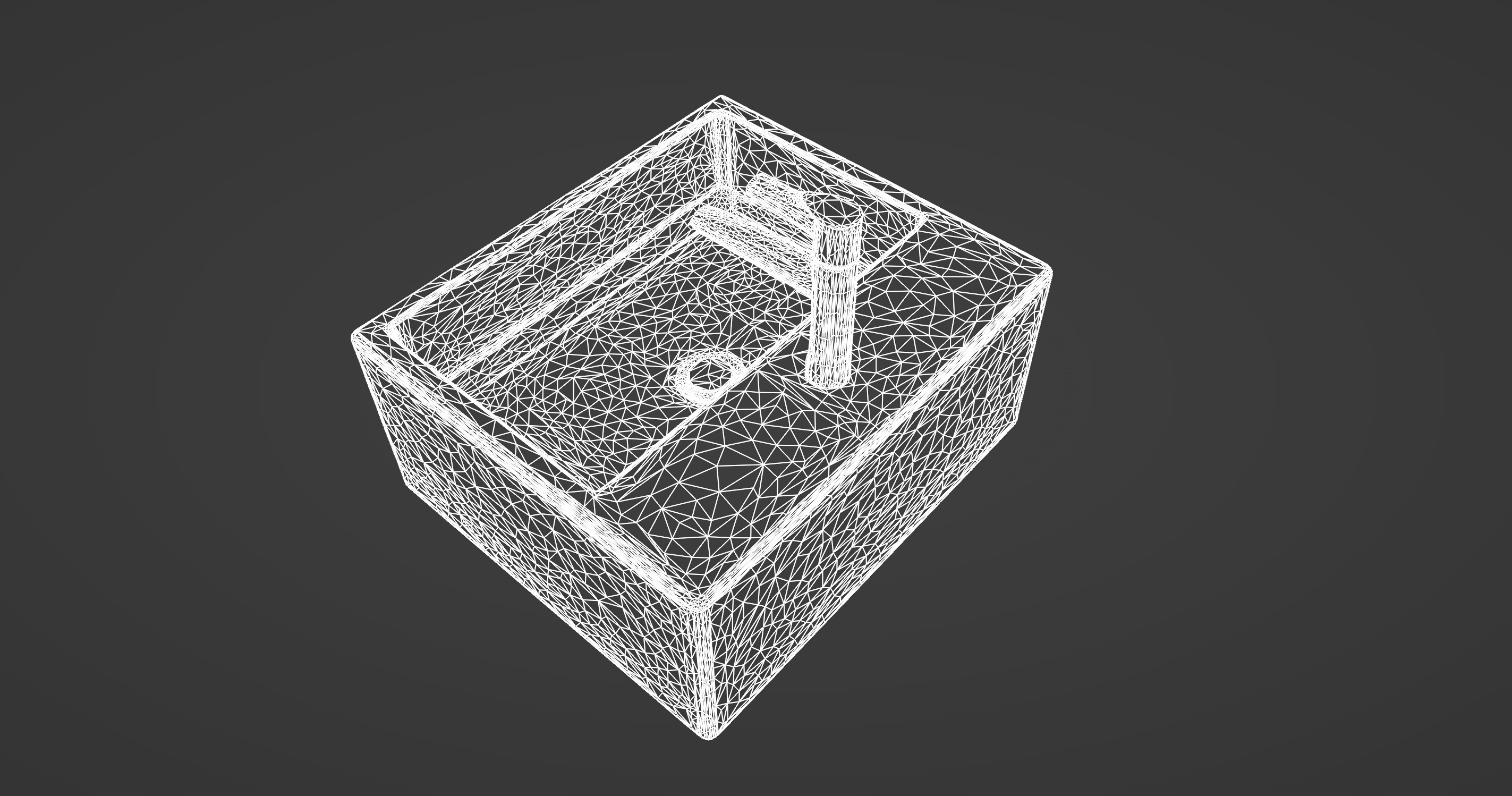 Modern Wall-Mounted Rectangular Sink with Chrome Faucet 3D model_4