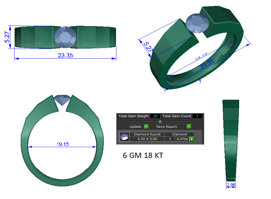 Mens Ring Render 3dm STL OBJ FBX Details 3D print model_1