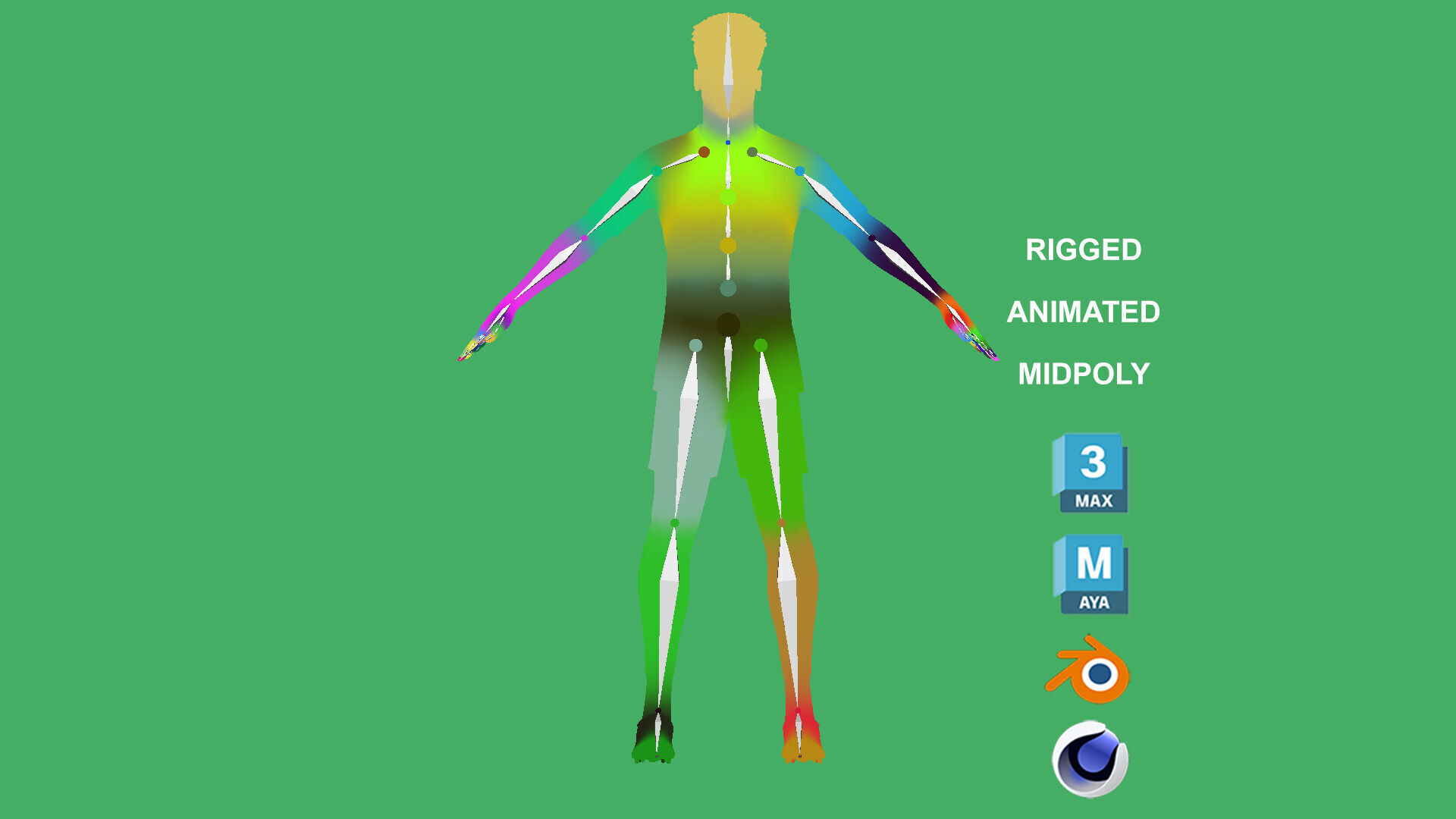3D Rigged Felix Nmecha Dortmund 2025 Low-poly 3D model_11