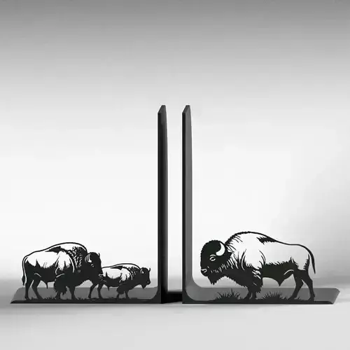 Bisons Bookends 3D print model