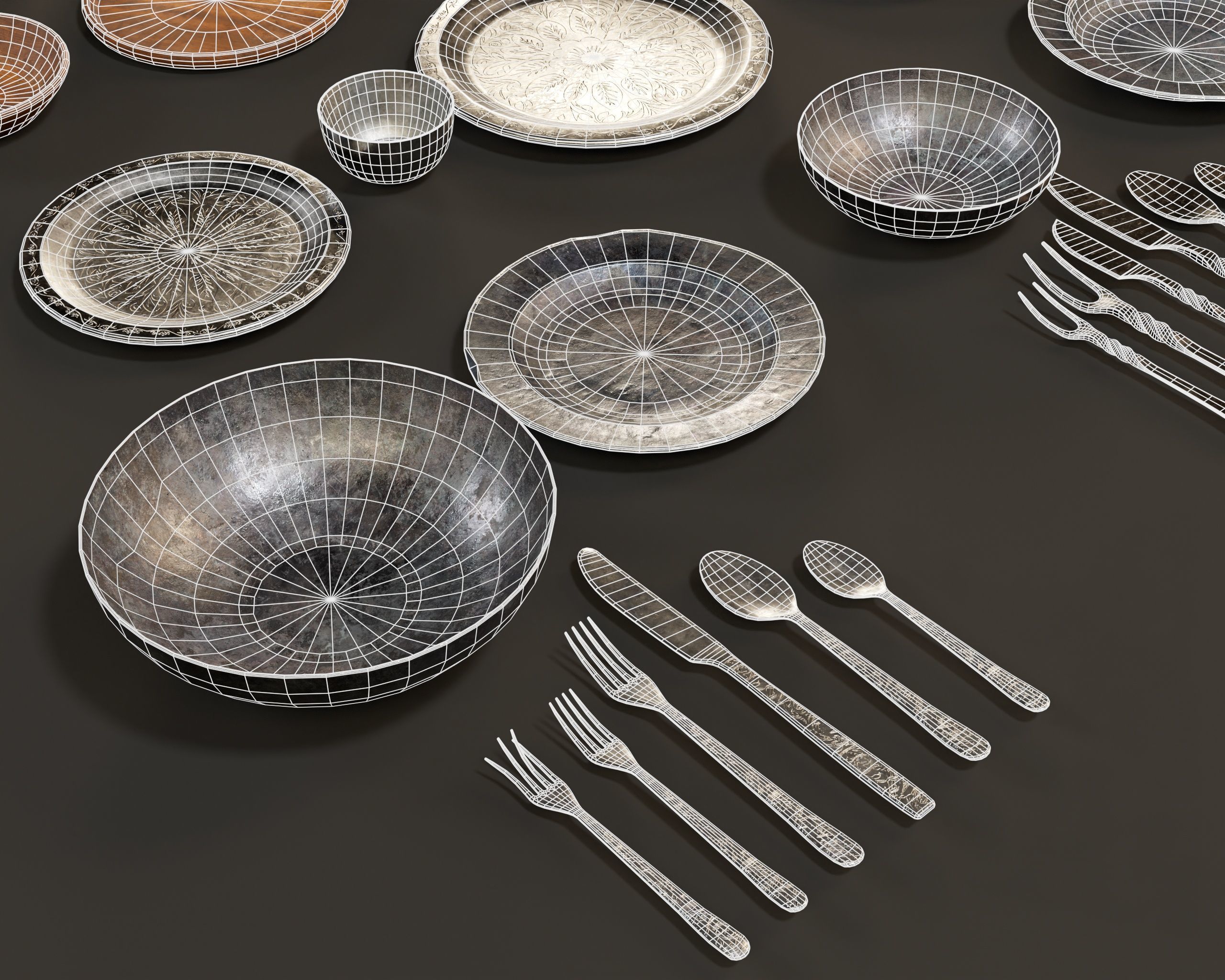 Medieval Tableware Pack 3D Model Collection_14