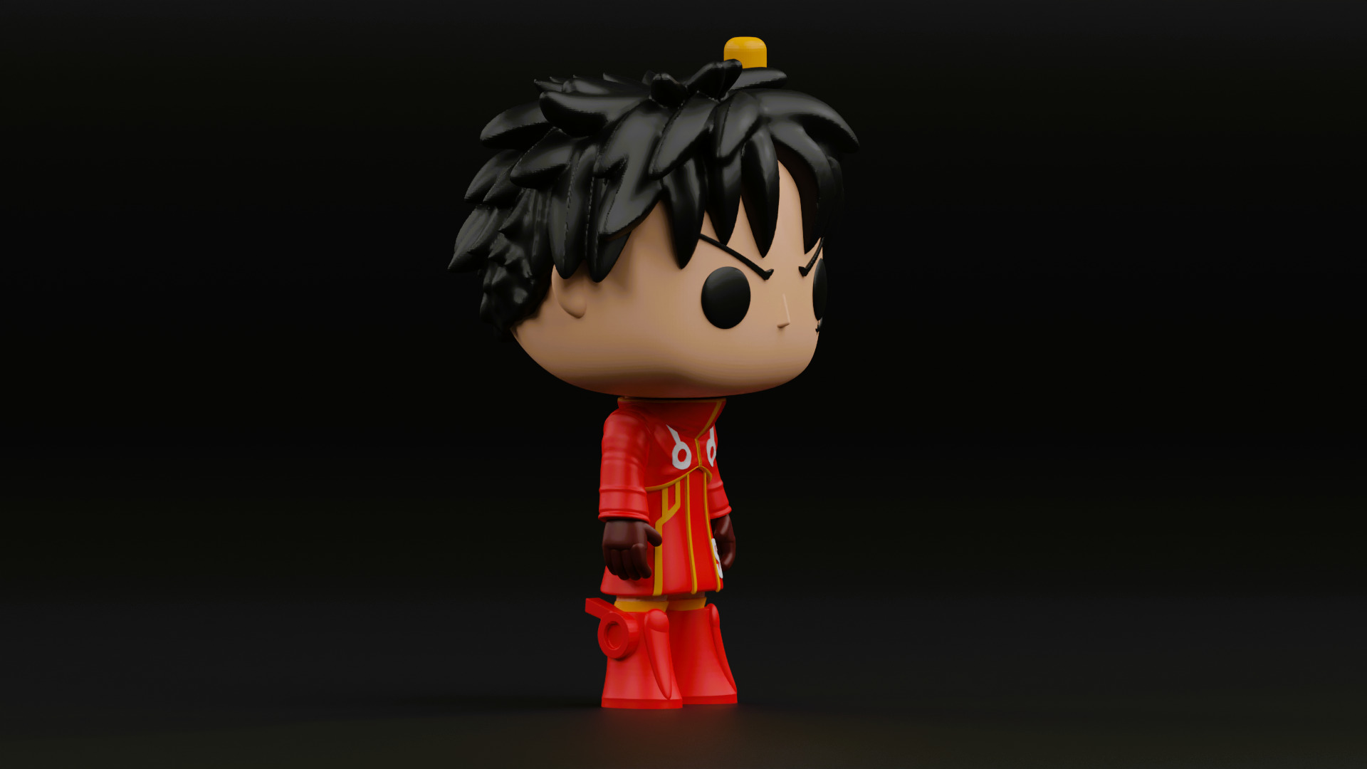luffy in SSG coat funko pop from the anime one piece 3D print model_8