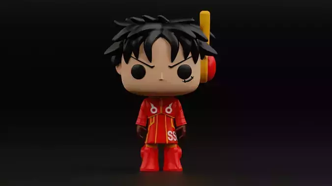 luffy in SSG coat funko pop from the anime one piece 