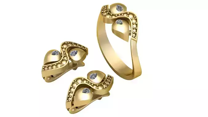 gold style ring pendant 3d printable model