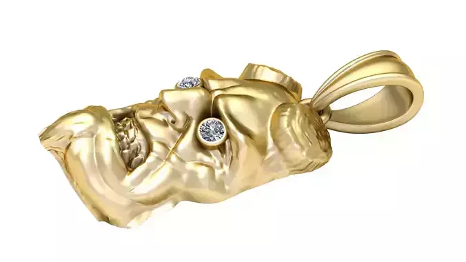 HUMAN FACE pendant 3d printable model