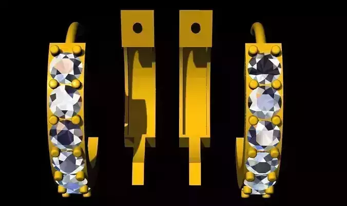 hoops earrings 3dm file