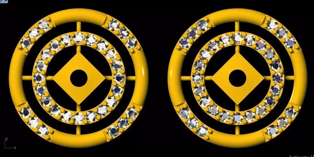 stud earrings 3dm file 3D print model
